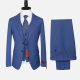 Men's Formal Business Lapel Striped Two Button Blazer Jacket & Single Breasted Waistcoat & Pants 3 Piece Suit Set Blue Clothing Wholesale Market -LIUHUA