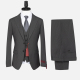 Men's Formal Business Lapel Striped Two Button Blazer Jacket & Single Breasted Waistcoat & Pants 3 Piece Suit Set Dim Gray Clothing Wholesale Market -LIUHUA