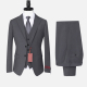 Men's Formal Business Lapel Striped Two Button Blazer Jacket & Single Breasted Waistcoat & Pants 3 Piece Suit Set Dark Gray Clothing Wholesale Market -LIUHUA