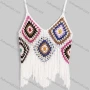 Wholesale Women's Scarf Hem Crochet Floral Cami Cover Up Top A307# preview