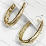 Wholesale Fashionable Copper Gold Plated Hoop Rhinestone Hypoallergenic Earrings preview