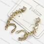 Wholesale Fashionable Copper Gold Plated Ear Crawler Rhinestone Hypoallergenic Earrings preview
