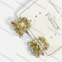 Wholesale Fashionable Copper Gold Plated Three Row Star Hoop Decor Hypoallergenic Earring preview