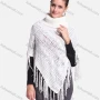Wholesale Woman's Casual Plain Print Knitted Fabric Turtleneck Neck Shawl 8843# preview