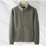 Wholesale Men's Casual Stand Collar Long Sleeve Thermal Lined Polar Fleece Zipper Pockets Coat preview
