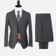 Men's Formal Business Lapel Striped Two Button Blazer Jacket & Single Breasted Waistcoat & Pants 3 Piece Suit Set Dark Gray Clothing Wholesale Market -LIUHUA