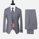 Men's Formal Business Lapel Striped Two Button Blazer Jacket & Single Breasted Waistcoat & Pants 3 Piece Suit Set Gray Clothing Wholesale Market -LIUHUA