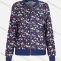 Wholesale Women's Casual Floral Long Sleeve Zip Floral Print Jacket 9066# preview