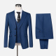 Men's Formal Lapel Single Breasted Plain Blazer & Waistcoat & Pants 3-piece Suit Set Blue Clothing Wholesale Market -LIUHUA