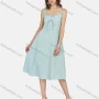 Wholesale Women's Casual Spaghetti Strap Frill Trim Shirred Cami Dress 1006# preview