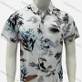Wholesale Men's Casual Allover Plants Print Button Down Collared Short Sleeve Shirt preview