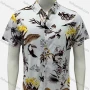 Wholesale Men's Casual Button Down Allover Plants Print Collared Short Sleeve Shirt preview