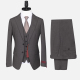 Men's Formal Business Lapel Plain Two Button Blazer Jacket & Single Breasted Waistcoat & Pants 3 Piece Suit Set Dim Gray Clothing Wholesale Market -LIUHUA