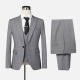Men's Formal Lapel One Button Plaid Blazer & Waistcoat & Pants 3-piece Suit Set Gray Clothing Wholesale Market -LIUHUA