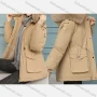 Wholesale Women's Casual Fuzzy Hood Zipper Front Pockets Thermal Lined Parka Coat preview