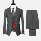 Men's Formal Business Lapel Two Button Blazer Jacket & Single Breasted Waistcoat & Pants 3 Piece Suit Set Dim Gray Clothing Wholesale Market -LIUHUA