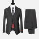 Men's Formal Business Lapel Two Button Blazer Jacket & Single Breasted Waistcoat & Pants 3 Piece Suit Set Charcoal Gray Clothing Wholesale Market -LIUHUA