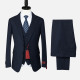 Men's Formal Business Lapel Two Button Blazer Jacket & Single Breasted Waistcoat & Pants 3 Piece Suit Set Black Clothing Wholesale Market -LIUHUA