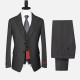 Men's Formal Business Lapel Plain Two Button Blazer Jacket & Single Breasted Waistcoat & Pants 3 Piece Suit Set Charcoal Gray Clothing Wholesale Market -LIUHUA