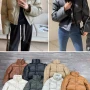 Wholesale Women's Casual Stand Collar Plain Zipper Thermal Crop Puffer Coat 861# preview