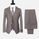 Men's Formal Business Lapel Plain Two Button Blazer Jacket & Single Breasted Waistcoat & Pants 3 Piece Suit Set Khaki Clothing Wholesale Market -LIUHUA