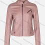 Wholesale Women's Fashion Slim Fit Stand Collar Leather Zipper Crop Leather Jackets 5896# preview