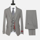 Men's Formal Business Lapel Plain Two Button Blazer Jacket & Single Breasted Waistcoat & Pants 3 Piece Suit Set Gray Clothing Wholesale Market -LIUHUA