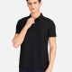 Men's Casual Plain Collared Breathable Short Sleeve Polo Shirt 3226# Black Clothing Wholesale Market -LIUHUA