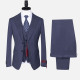 Men's Formal Business Lapel Striped Two Button Blazer Jacket & Single Breasted Waistcoat & Pants 3 Piece Suit Set Dark Slate Blue Clothing Wholesale Market -LIUHUA