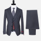 Men's Formal Business Lapel Striped Two Button Blazer Jacket & Single Breasted Waistcoat & Pants 3 Piece Suit Set Dark Cerulean Clothing Wholesale Market -LIUHUA
