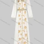 Wholesale Women's Elegant Floral Embroidery Pearls Long Sleeve Maxi Evening Dress With Belt preview