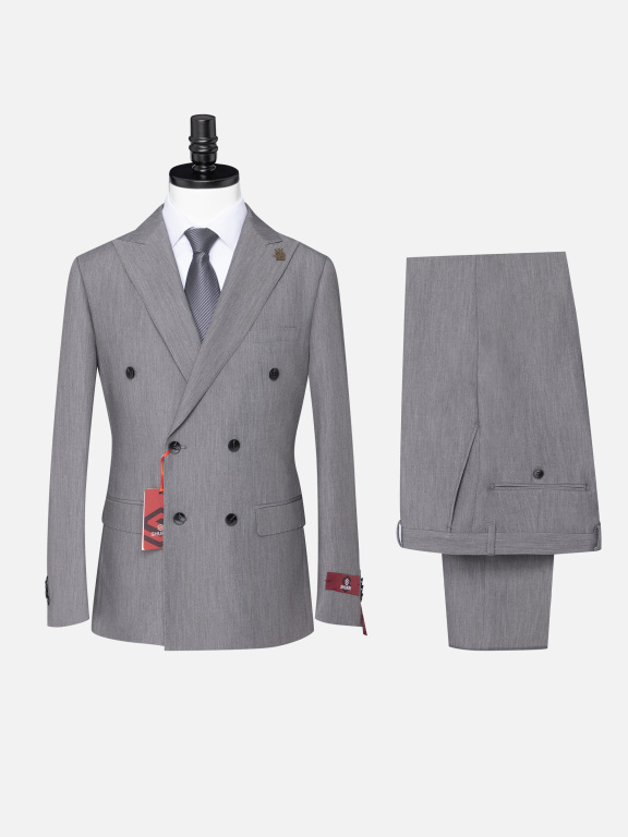 Men's Formal Business Plain Long Sleeve Lapel Double Breasted Blazer Jackets & Pants 2 Piece Suit Sets, Clothing Wholesale Market -LIUHUA, All Categories