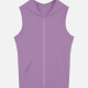 Men's Casual Plain Sleeveless Zipper Hoodies With Kangaroo Pocket 74# Clothing Wholesale Market -LIUHUA