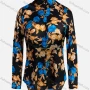 Wholesale Women's Vintage Long Sleeve Floral Pattern Collared Button Down Shirt 23078# preview