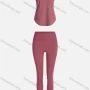Wholesale Women's Sporty Breathable Quick Dry Geometric Tank Top & High Waist Leggings 2 Piece Yoga Workout Outfits 1008#&1017# preview