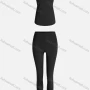 Wholesale Women's Sporty Breathable Quick Dry Letter Tank Top & High Waist Leggings 2 Piece Yoga Workout Outfits 1009#&1010# preview