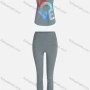 Wholesale Women's Sporty Breathable Quick Dry Letter Tank Top & High Waist Leggings 2 Piece Yoga Workout Outfits 1009#&1011# preview