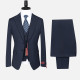 Men's Formal Business Lapel Striped Two Button Blazer Jacket & Single Breasted Waistcoat & Pants 3 Piece Suit Set Navy Clothing Wholesale Market -LIUHUA
