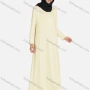 Wholesale Women's Casual Plain Round Neck Long Sleeve Maxi Dress 1364# preview