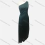 Wholesale Women's Elegant Plain One Shoulder Ruched High Low Hem Evening Dress  preview