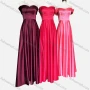 Wholesale Women's Elegant Plain Off Shoulder Cap Sleeve Maxi Evening Dress preview