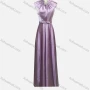Wholesale Women's Elegant Plain Sleeveless Ruched Bow Knot Evening Dress preview