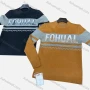 Wholesale Men's Casual Geometric Striped Letter Print Round Neck Long Sleeve Pullover Sweater 2307# preview