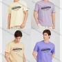 Wholesale Men's Casual Letter Print Round Neck Short Sleeve T-Shirts 17301# preview