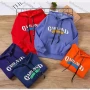 Wholesale Boy's Casual Drawstring Letter Graphic Long Sleeve Kangaroo Pocket Hoodie s2303# preview