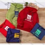 Wholesale Boy's Casual Drawstring Letter Graphic Long Sleeve Kangaroo Pocket Hoodie s2306# preview