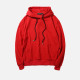 Men's Casual Plain Sweatshirt Unisex Long Sleeve Pullover Hoodie With Kangaroo Pocket Custom 1802F# Red Clothing Wholesale Market -LIUHUA