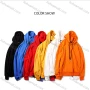 Wholesale Men's Casual Plain Sweatshirt Unisex Long Sleeve Pullover Hoodie With Kangaroo Pocket Custom 1802F# preview
