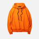 Men's Casual Plain Sweatshirt Unisex Long Sleeve Pullover Hoodie With Kangaroo Pocket Custom 1802F# Orange Clothing Wholesale Market -LIUHUA