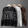 Wholesale Men's Casual Letter Graphic Long Sleeve Round Neck Sweatshirt Y80# preview